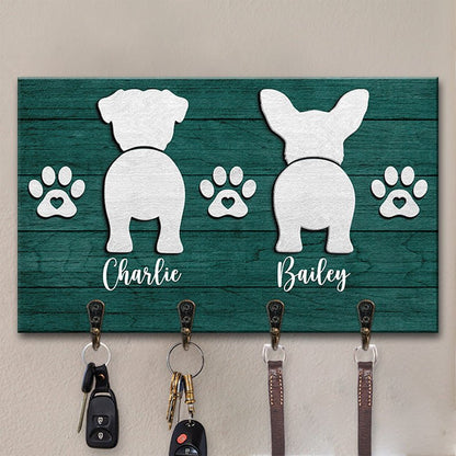 Dog Lovers - No Home Is Complete Without The Pawprints Of Puppy - Personalized Key Holder (LH) - The Next Custom Gift
