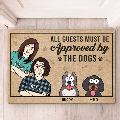 Dog Lovers - The Dog Rules This House - Personalized Home Decor Decorative Mat - The Next Custom Gift