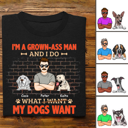 Dog Lovers - What I Want My Dogs Want - Personalized T - shirt (LH) - The Next Custom Gift