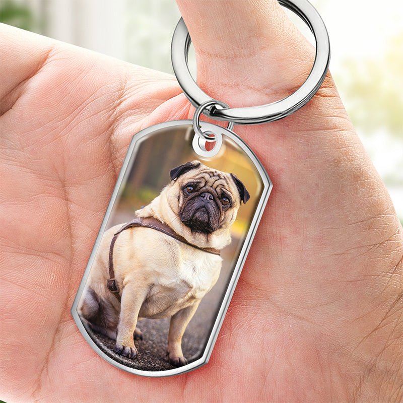 Dog Lovers - When Tomorrow Start Without Me Don't Think We're Far Apart - Personalized Stainless Steel Keychain - The Next Custom Gift