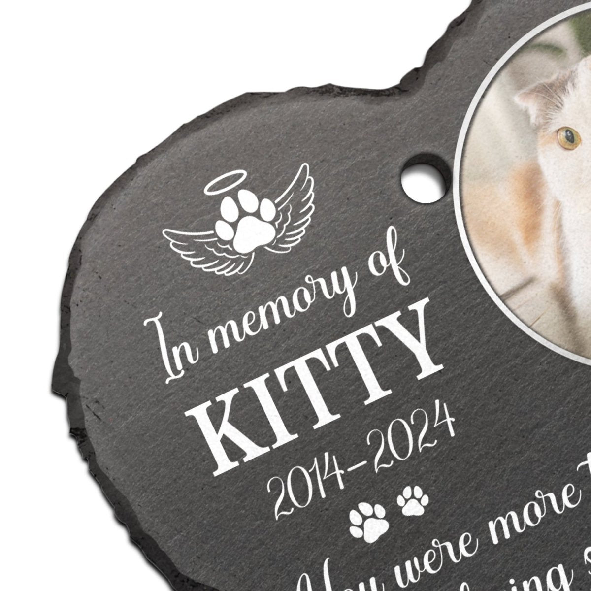 Dog Lovers - You Were More Than Just A Pet - Personalized Upload Photo Memorial Garden Slate & Hook - The Next Custom Gift