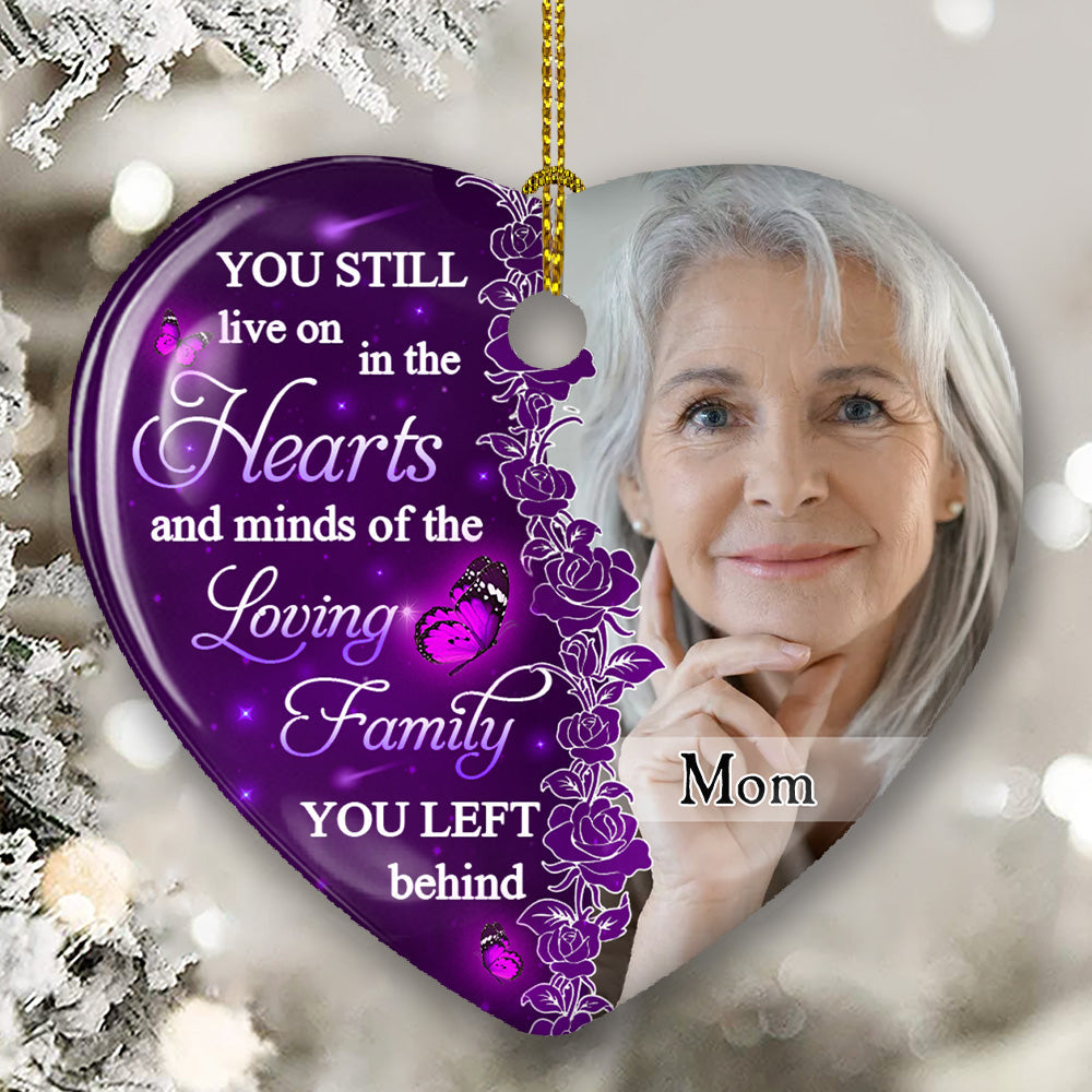 Hearts And Minds 1 - Personalized Custom Heart Ceramic Christmas Ornament