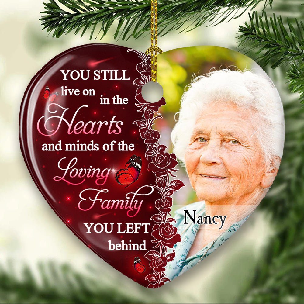 Hearts And Minds 1 - Personalized Custom Heart Ceramic Christmas Ornament