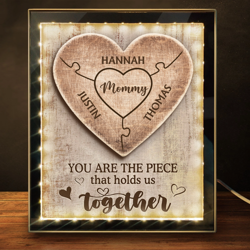 Hold Us Together - Personalized LED Mirror Frame Lamp
