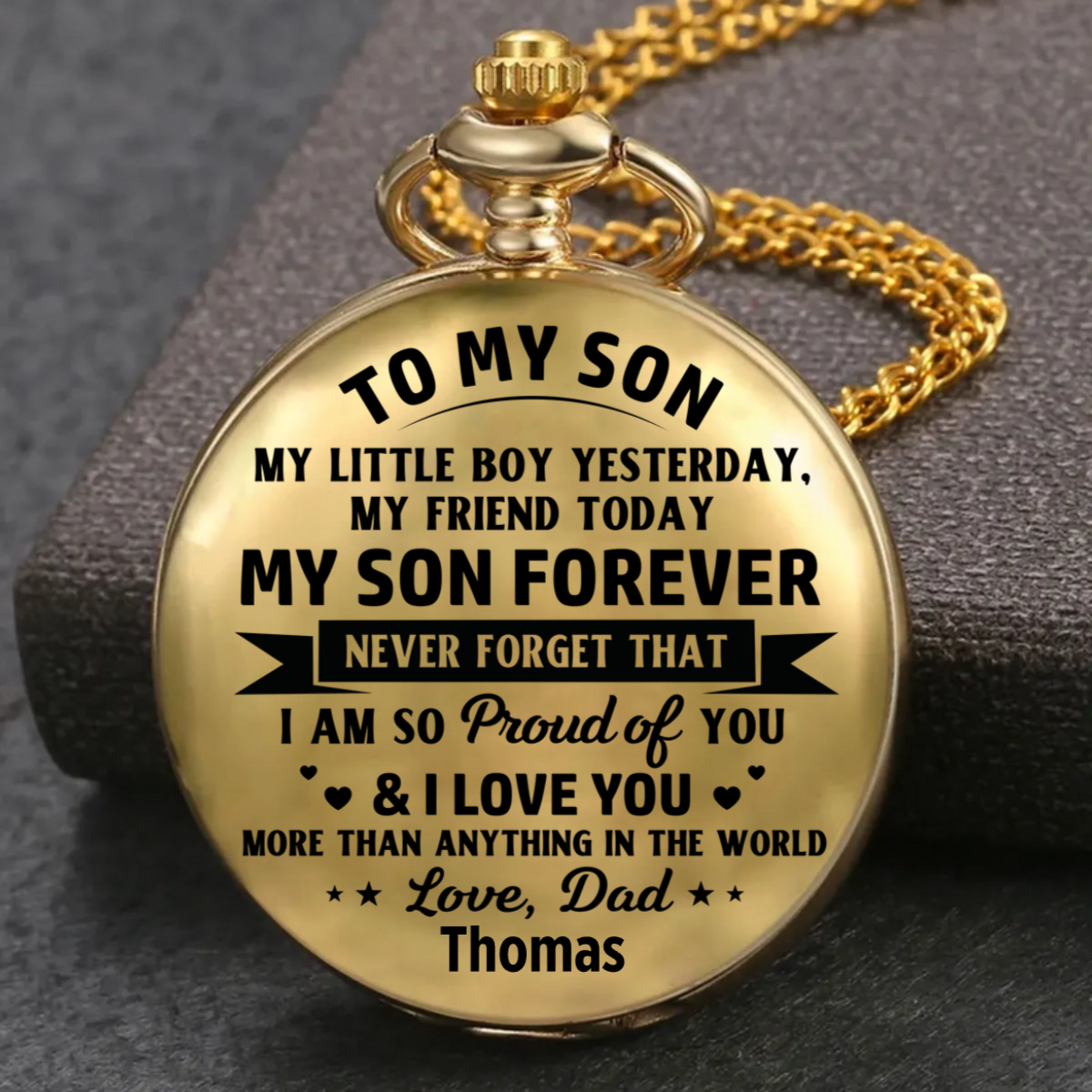 My Son Forever - Personalized Custom Pocket Watch