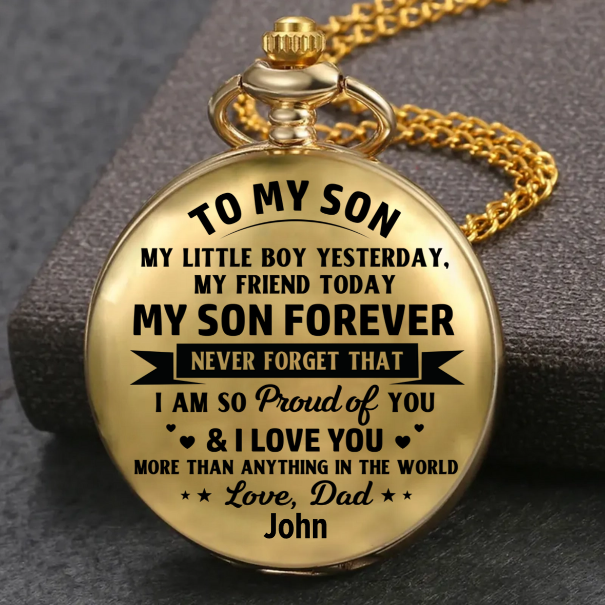 My Son Forever - Personalized Custom Pocket Watch