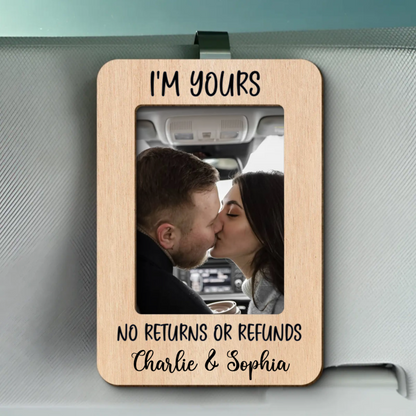 Personalized Couple Photo Car Visor Clip, Valentine's Day Gift for Him