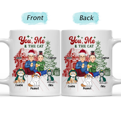 You, Me And The Cats - Personalized Mug