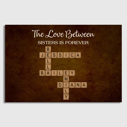 Personalized Gift for Brothers & Sisters Forever Linked Together Poster