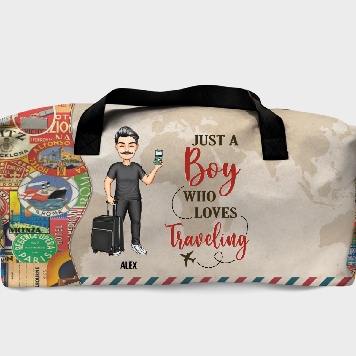 Just A Girl Boy Who Loves Traveling - Personalized Duffle Bag