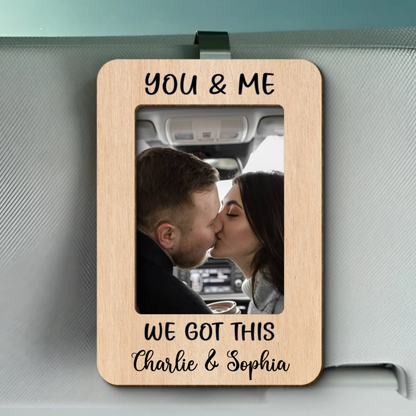 Personalized Couple Photo Car Visor Clip, Valentine's Day Gift for Him