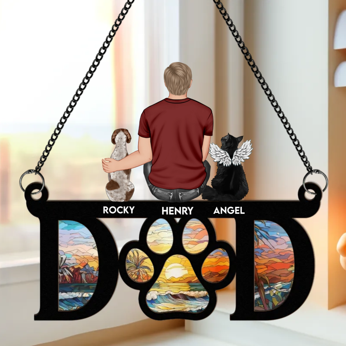 Pet Parents - Personalized Window Hanging Suncatcher Ornament