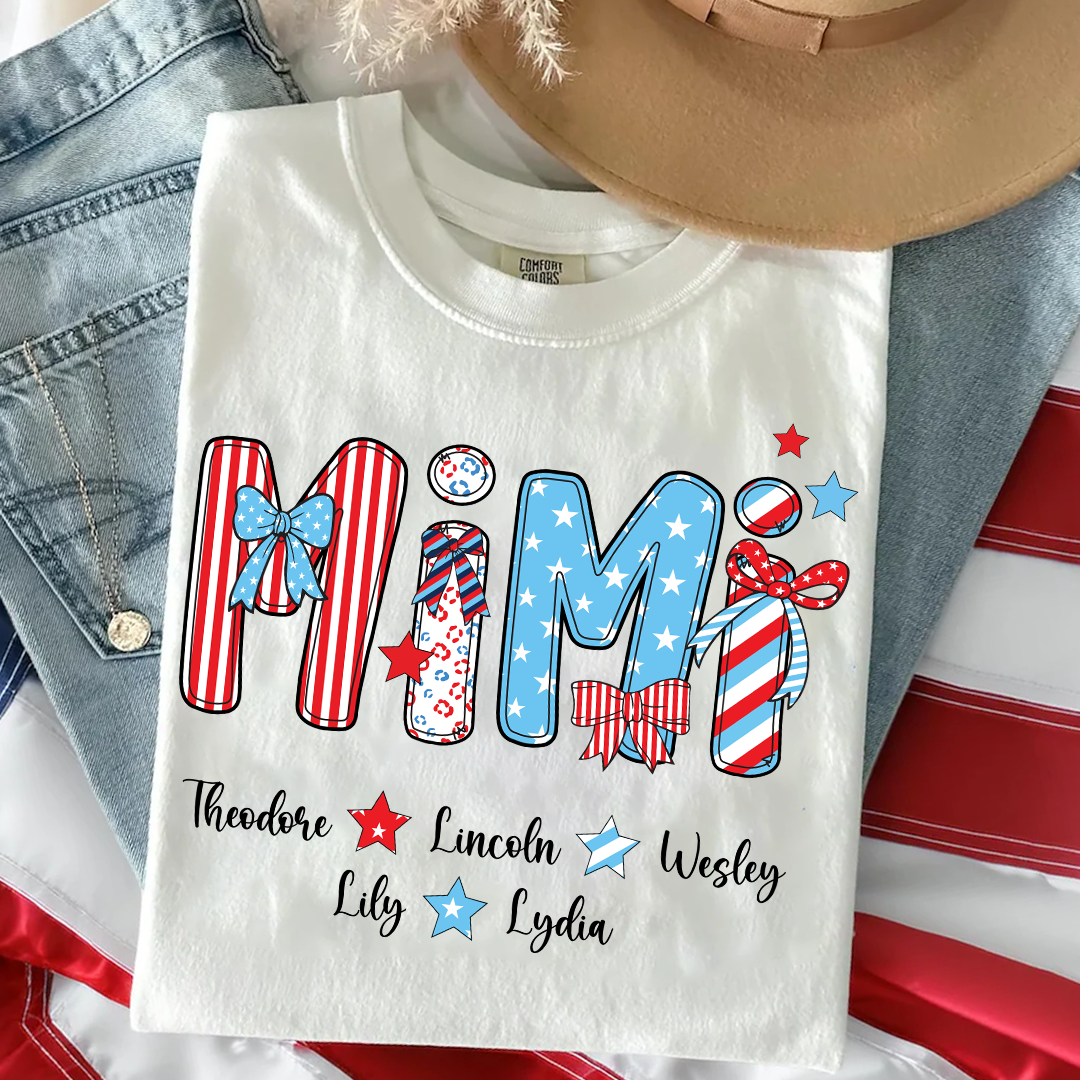 Patriotic American Flag Gigi Custom Gigi And Grandkids