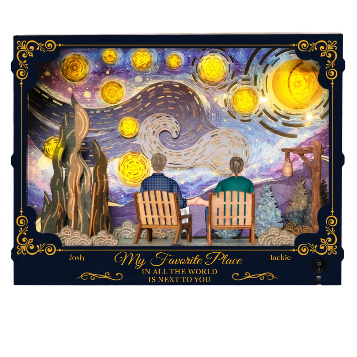 My Favorite Place In All The World Is Next To You - Personalized DIY Book Nook Kit