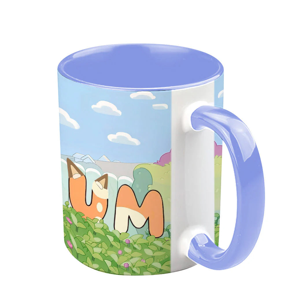 Cool Mum Cool Dad Cute Blue Dog - Personalized Mother Accent Mug