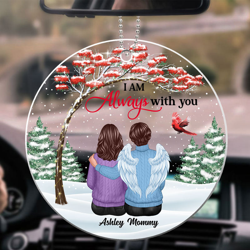 Red Tree Always With You Family Sitting Memorial Personalized Acrylic Ornament