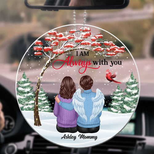 Red Tree Always With You Family Sitting Memorial Personalized Acrylic Ornament