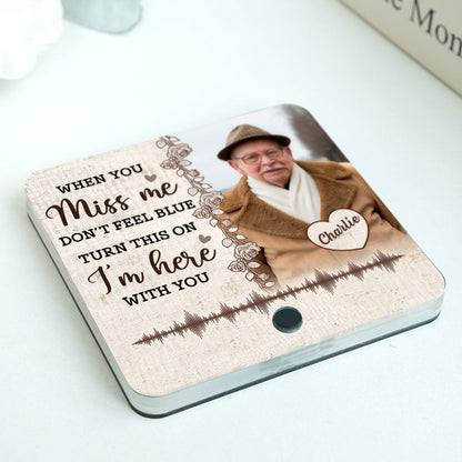 Always With You Custom Photo Voice Message Memorial Keepsake Personalized Music Fridge Magnet