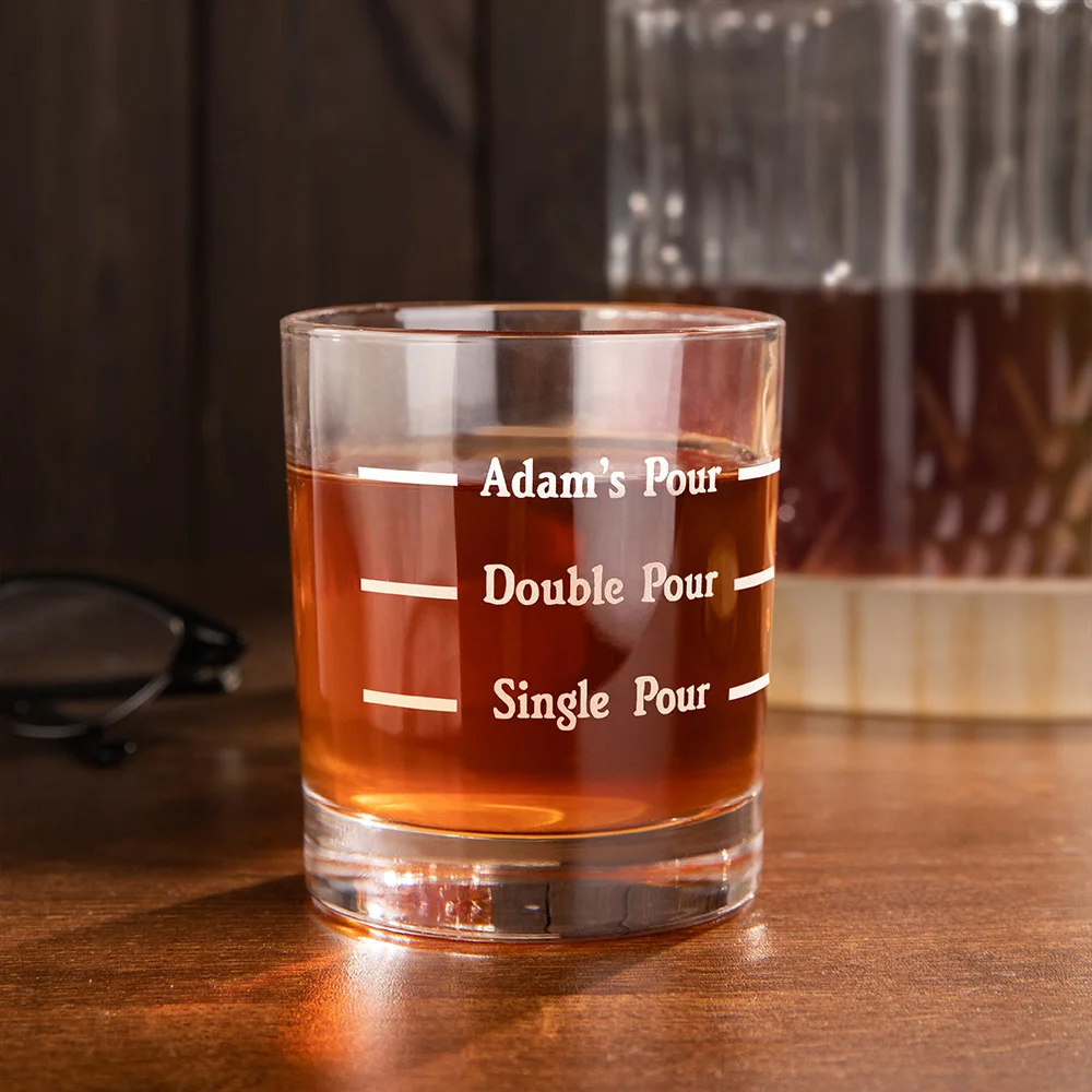 Personalised 10oz Pour Line Whisky Glass with Engraved Name Father's Day Gift for Dad and Husband