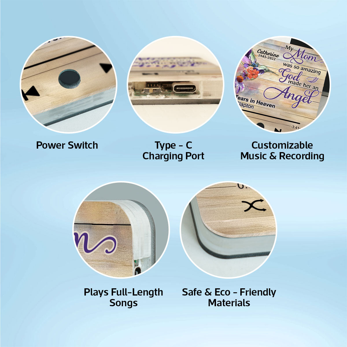 Hummingbird My Mom Was So Amazing God Made Her An Angel Personalized Music Fridge Magnet, Memorial Keepsake, Remembrance Gift