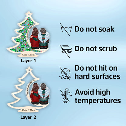 Always With You Gorgeous Christmas Tree Memorial Personalized 2-Layer Acrylic Ornament, Sympathy Gift