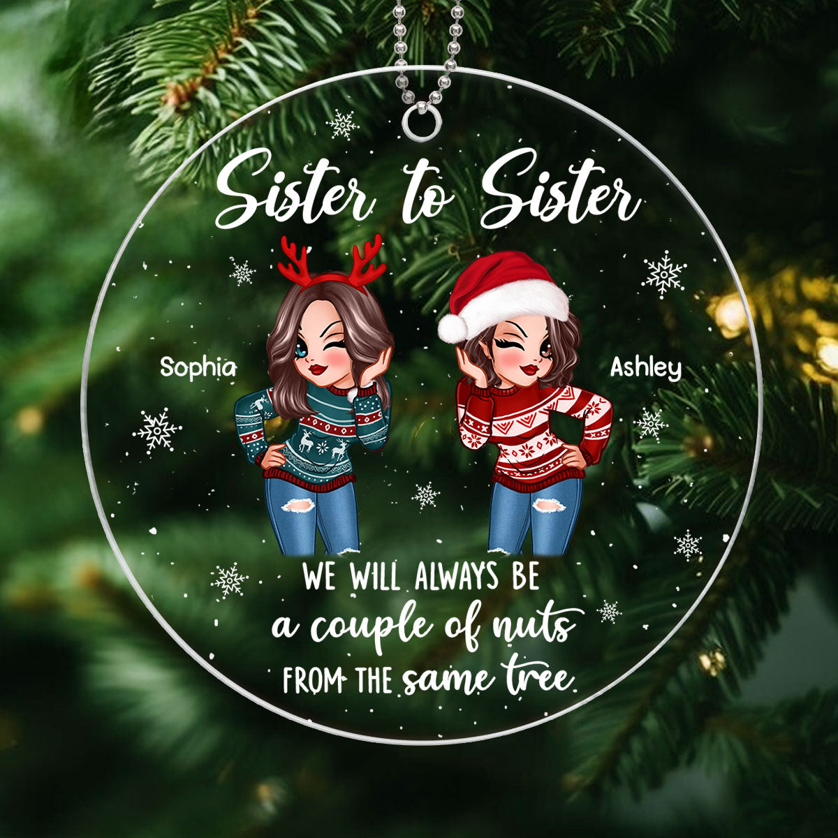 Couple Of Nuts Sisters Best Friend Gift Personalized Acrylic Ornament