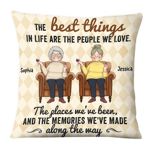 Personalized Gift For Friends The Best Thing In Life Pillow 36766 Primary Mockup