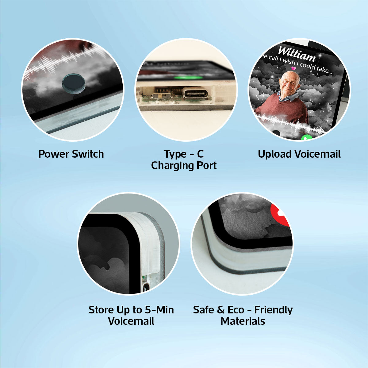 The Call I Wish I Could Take Memorial Voice Message Remembrance Keepsake Photo Inserted Personalized Music Fridge Magnet