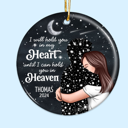 Always With You Woman With Lost Loved One Memorial Keepsake Personalized Ceramic Ornament