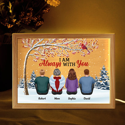 Berry Tree Always With You Family Dad Mom Kids Dogs Cats Memorial Remembrance Sympathy Gift Personalized Wooden Frame Light Box