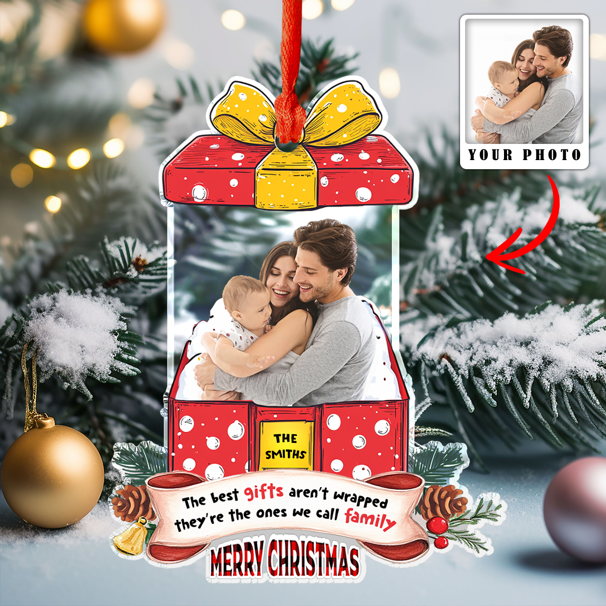 Shineful Personalized Decoration Ornament Upload Photo Family Is The True Gift