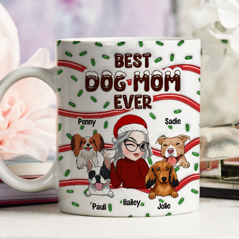 Best Dog Mom Cake - Personalized Custom 3D Inflated Effect Mug