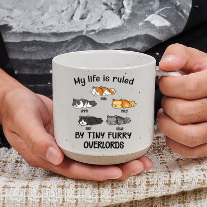 Ruled By Tiny Furry Overlords Ver Cat - Personalized Custom Pottery Mug