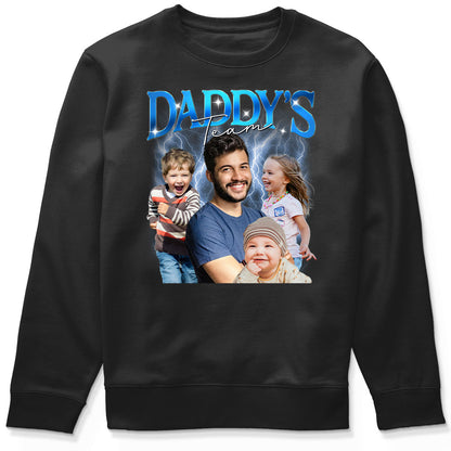 Bootleg Daddy‘s Team Photos Insert Personalized Shirt, Father's Day Gift For Dad, Husband