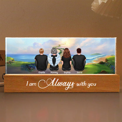 Family Sitting Stairway To Heaven Personalized Acrylic Block LED Night Light