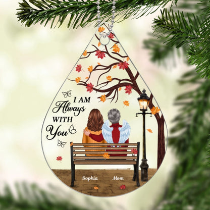 Always With You Memorial Keepsake Under Fall Tree Personalized Acrylic Ornament