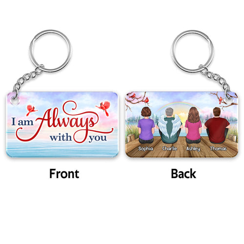 Memorial Family Rainbow Bridge Remembrance Gift Personalized Acrylic Keychain