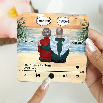 Family Together Conversation Memorial Personalized Music Fridge Magnet, Heartwarming Sympathy Gift, Remembrance Gift