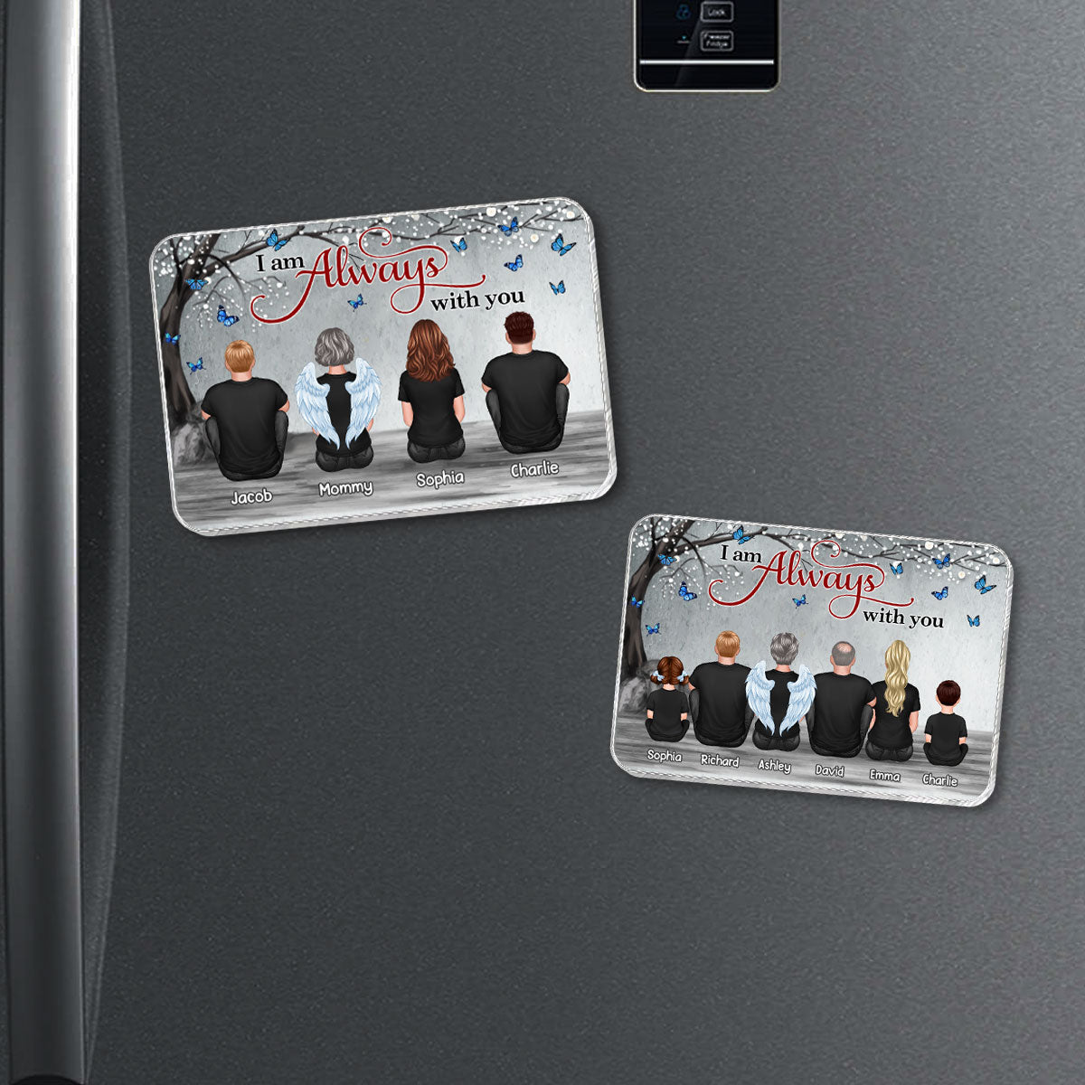 Blossom Tree Always With You Family Memorial Personalized Acrylic Fridge Magnet, Remembrance Gift, Sympathy Gift