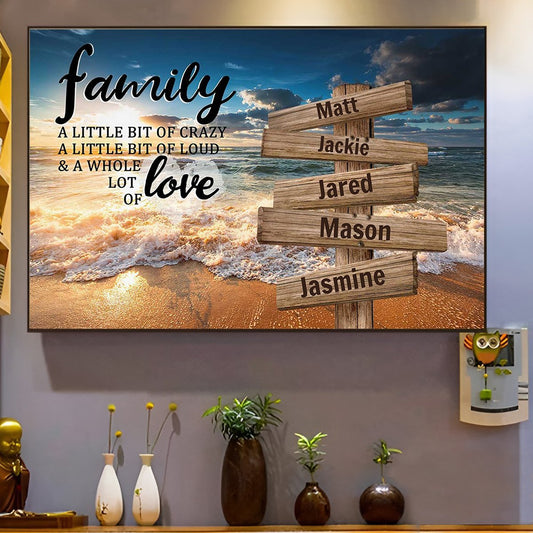 Family - A Little Whole Lot of Love - Personalized Poster - The Next Custom Gift