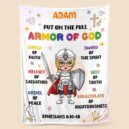 Family - Armor Of God Kid - Personalized Blanket (TL) - The Next Custom Gift