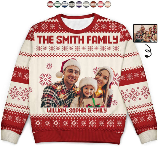 Family - Christmas, Funny Gift For Family, Couple, Dad, Mom, Grandpa, Grandma - Personalized Unisex Ugly Sweater - The Next Custom Gift