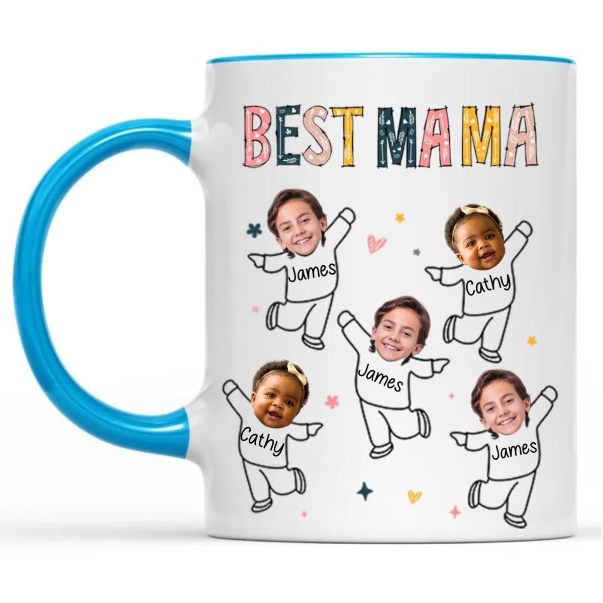 Family - Custom Photo Best Nana Ever - Personalized Accent Mug - The Next Custom Gift