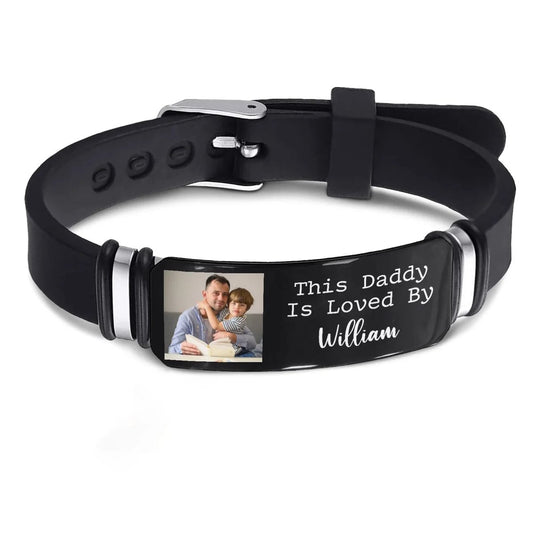 Family - Custom Photo I Love You Daddy - Gift For Father - Personalized Bracelet - The Next Custom Gift