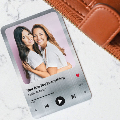Family - Custom Photo Song - Personalized Photo Aluminum Wallet Card (HJ) - The Next Custom Gift
