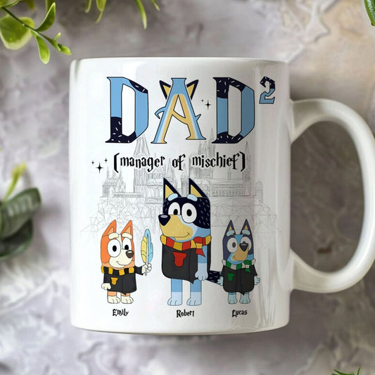 Family - Dad Manager Of Mischief - Personalized Coffee Mug - The Next Custom Gift