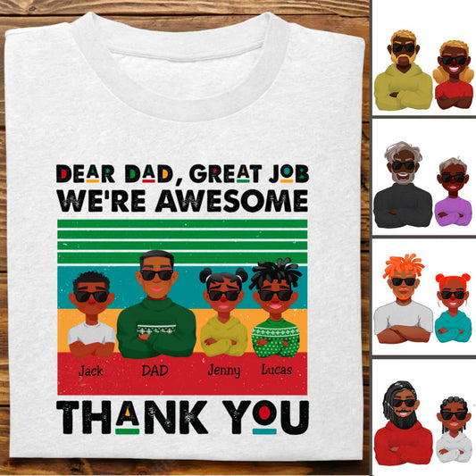 Family - Dad, Thank You! - Personalized T - Shirt - The Next Custom Gift