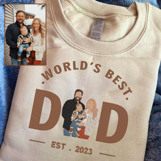 Family - Father's Day World's Best Dad - Personalized Hoodie, Sweatshirt, T - Shirt - The Next Custom Gift