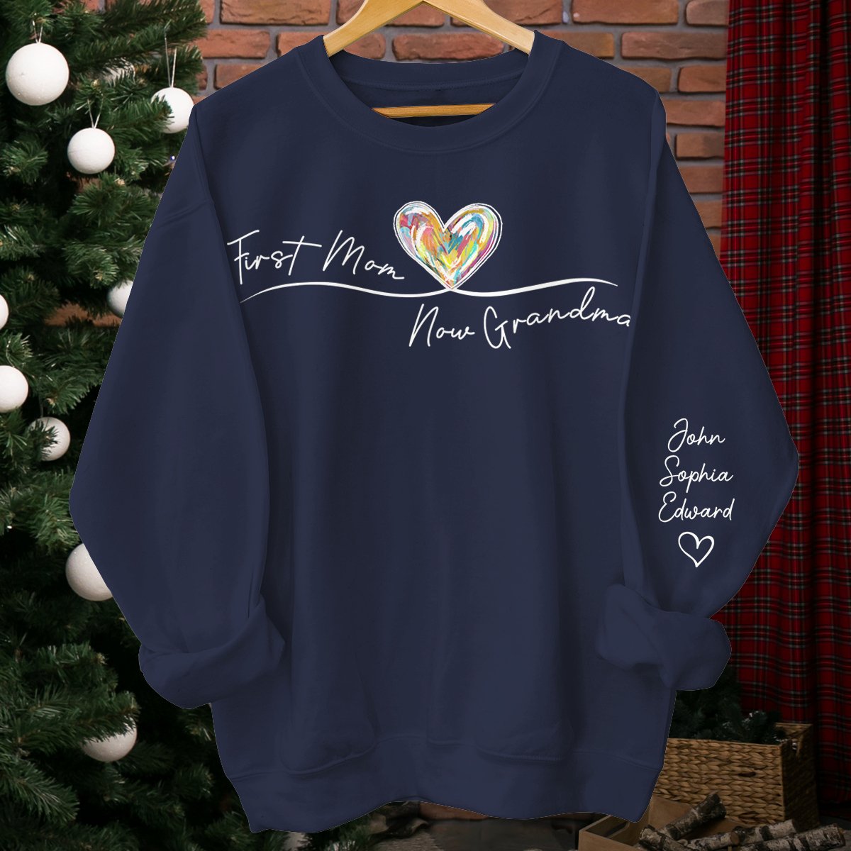 Family - First Mom And Now Grandma - Personalized Sweatshirt - The Next Custom Gift