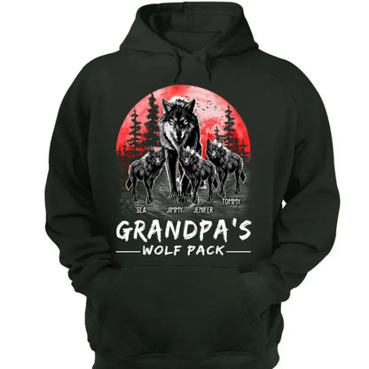 Family - Grandpa Wolf Pack - Personalized Unisex T - shirt, Hoodie, Sweatshirt - The Next Custom Gift
